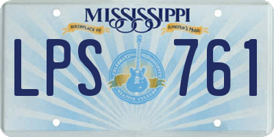 MS license plate LPS761