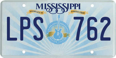 MS license plate LPS762