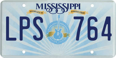 MS license plate LPS764