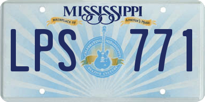 MS license plate LPS771