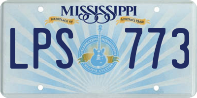 MS license plate LPS773