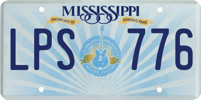 MS license plate LPS776