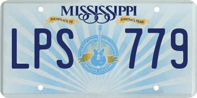 MS license plate LPS779