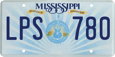 MS license plate LPS780