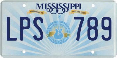 MS license plate LPS789