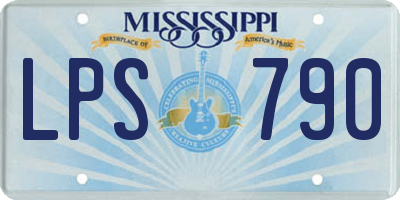MS license plate LPS790