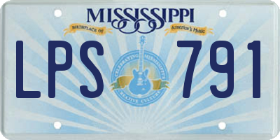 MS license plate LPS791