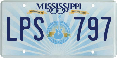 MS license plate LPS797