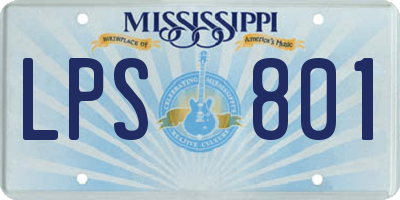 MS license plate LPS801