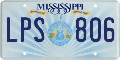 MS license plate LPS806