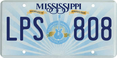 MS license plate LPS808