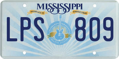 MS license plate LPS809