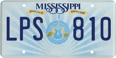 MS license plate LPS810