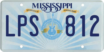 MS license plate LPS812
