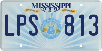 MS license plate LPS813