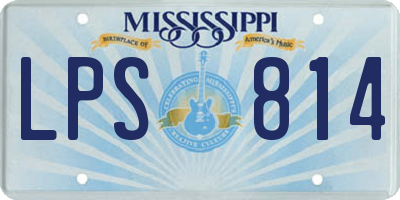 MS license plate LPS814