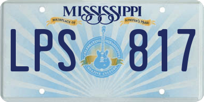 MS license plate LPS817