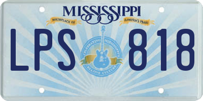 MS license plate LPS818