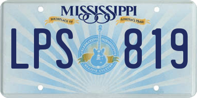 MS license plate LPS819