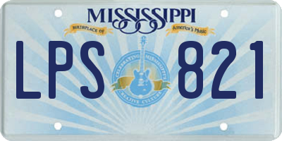 MS license plate LPS821