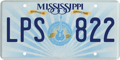 MS license plate LPS822