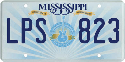 MS license plate LPS823