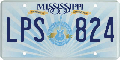 MS license plate LPS824