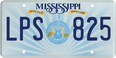 MS license plate LPS825