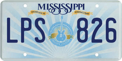 MS license plate LPS826