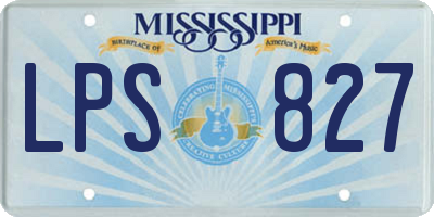 MS license plate LPS827