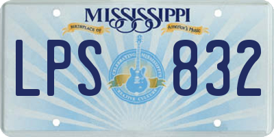 MS license plate LPS832
