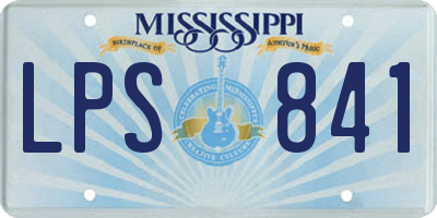 MS license plate LPS841