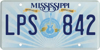 MS license plate LPS842