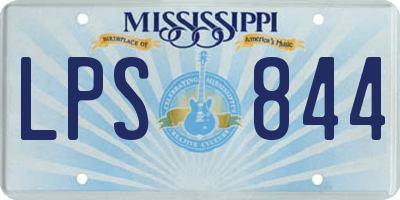 MS license plate LPS844