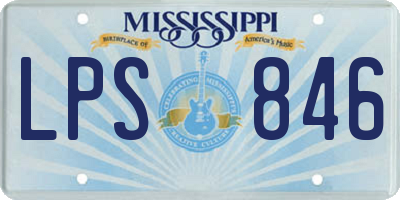MS license plate LPS846