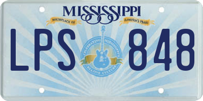 MS license plate LPS848