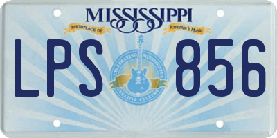 MS license plate LPS856