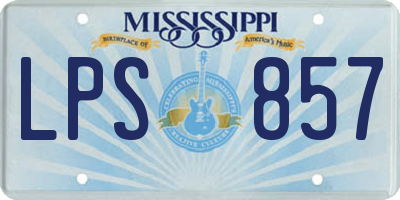 MS license plate LPS857