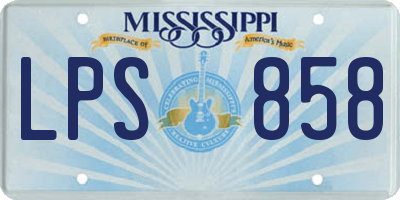 MS license plate LPS858