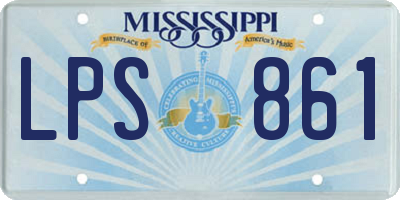MS license plate LPS861