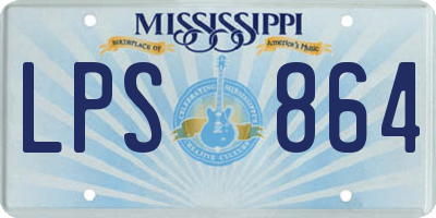 MS license plate LPS864