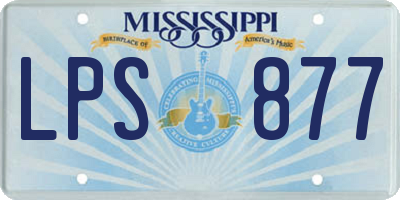 MS license plate LPS877