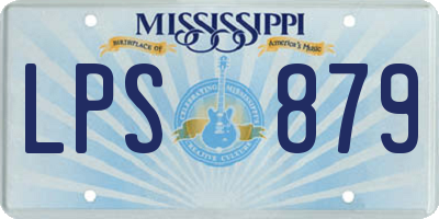 MS license plate LPS879