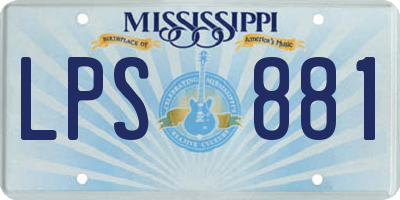 MS license plate LPS881