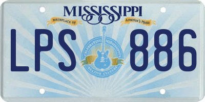 MS license plate LPS886