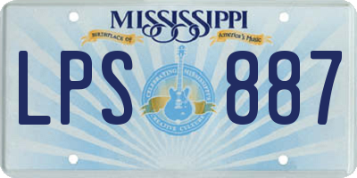 MS license plate LPS887