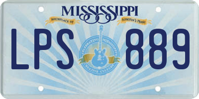 MS license plate LPS889