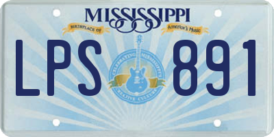 MS license plate LPS891