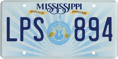 MS license plate LPS894
