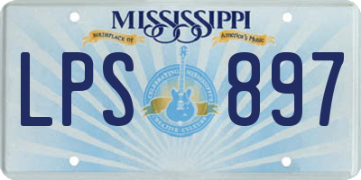 MS license plate LPS897